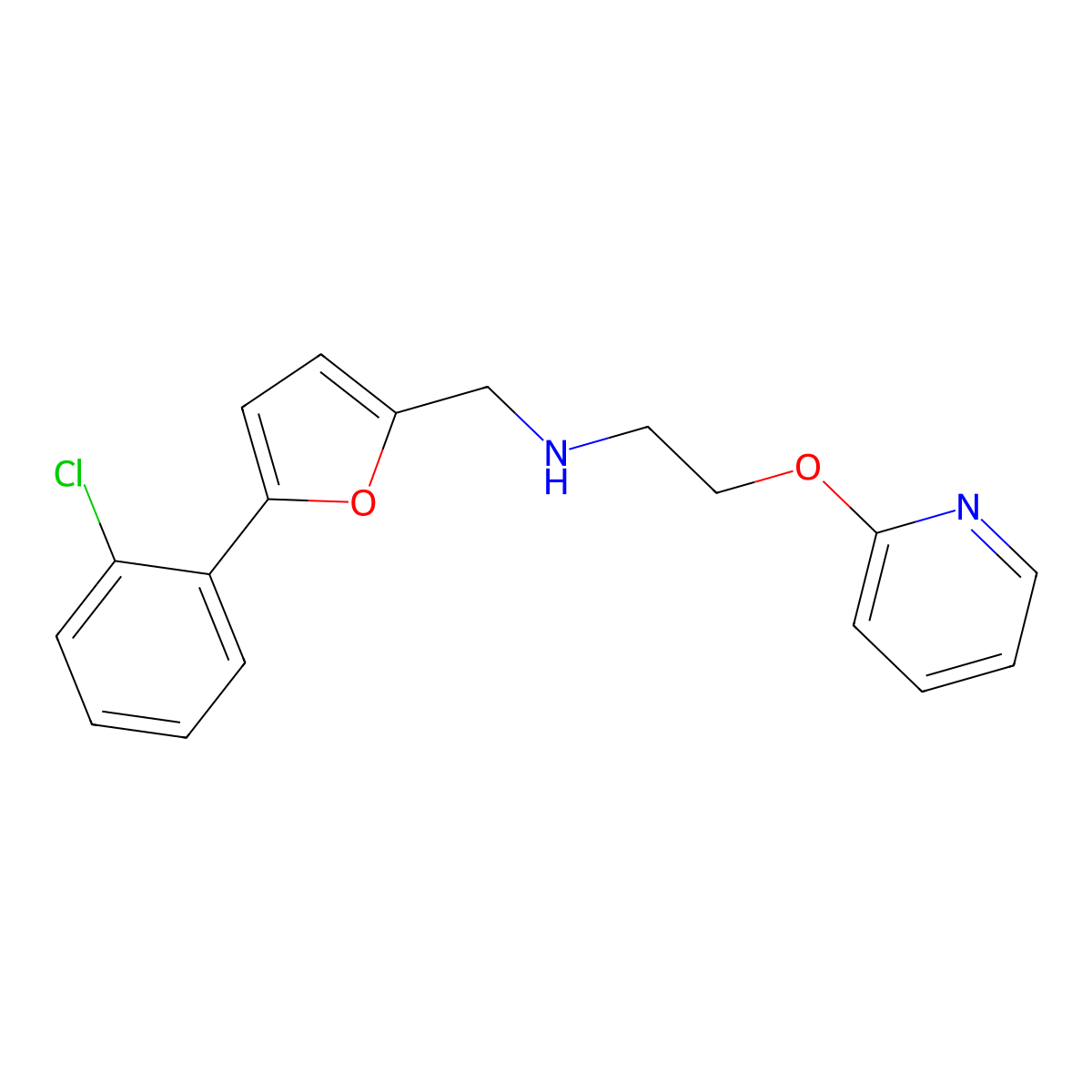N-{[5-(2-chlorophenyl)furan-2-yl]methyl}-2-(pyridin-2-yloxy)ethanamine molecular structure, CAS 1260731-63-2