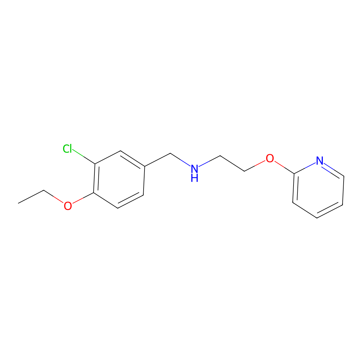 N-(3-chloro-4-ethoxybenzyl)-N-[2-(2-pyridinyloxy)ethyl]amine molecular structure, CAS 1260731-76-7