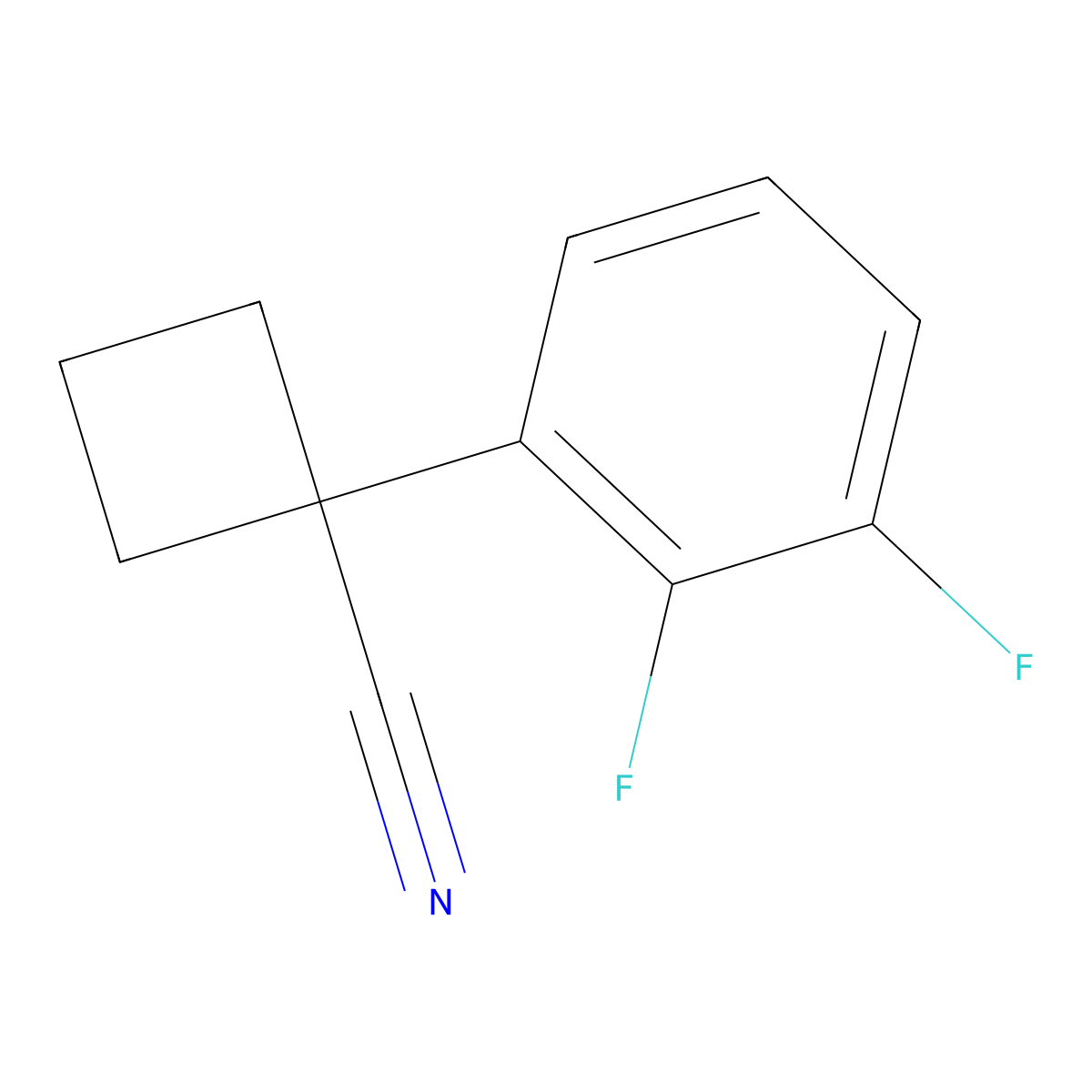 1-(2,3-Difluorophenyl)cyclobutanecarbonitrile molecular structure, CAS 1260741-06-7