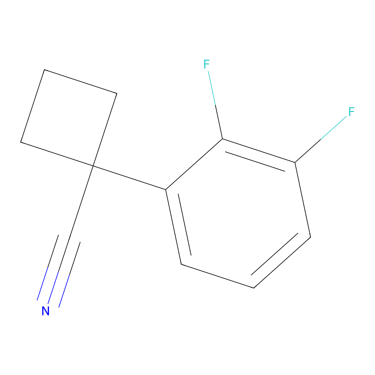1-(2,3-Difluorophenyl)cyclobutanecarbonitrile molecular structure, CAS 1260741-06-7