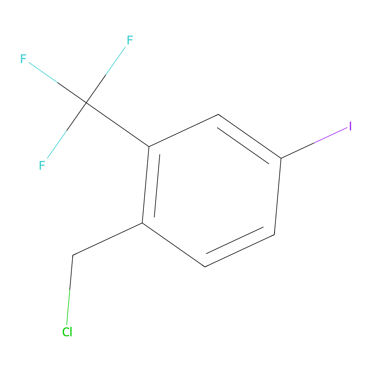 4-Iodo-2-(trifluoromethyl)benzyl chloride molecular structure, CAS 1260741-46-5