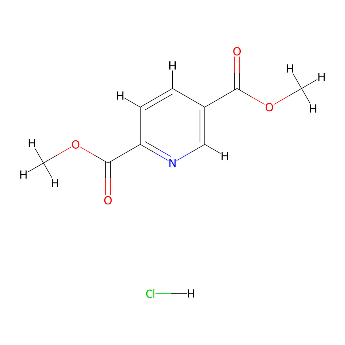 2,5-Dimethyl pyridine-2,5-dicarboxylate hydrochloride molecular structure, CAS 1260742-75-3