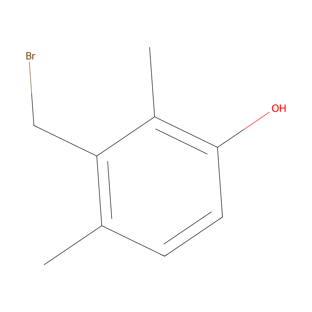 3-(Bromomethyl)-2,4-dimethylphenol molecular structure, CAS 1260742-94-6