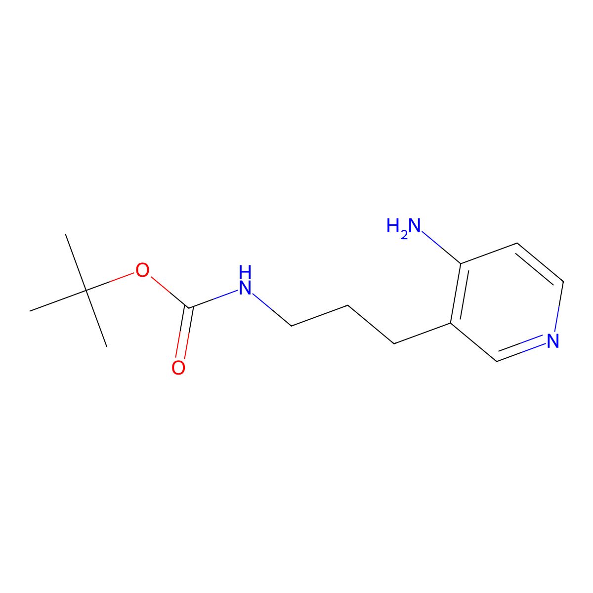 Tert-butyl N-[3-(4-aminopyridin-3-YL)propyl]carbamate molecular structure, CAS 1260743-05-2