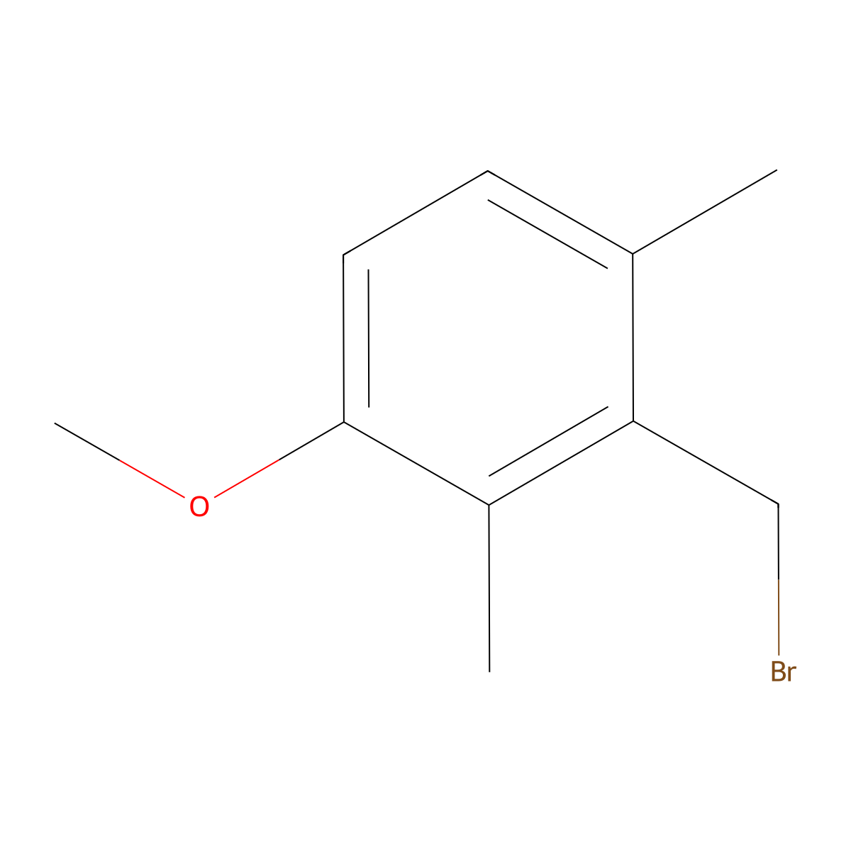 2-(Bromomethyl)-4-methoxy-1,3-dimethylbenzene molecular structure, CAS 1260743-46-1