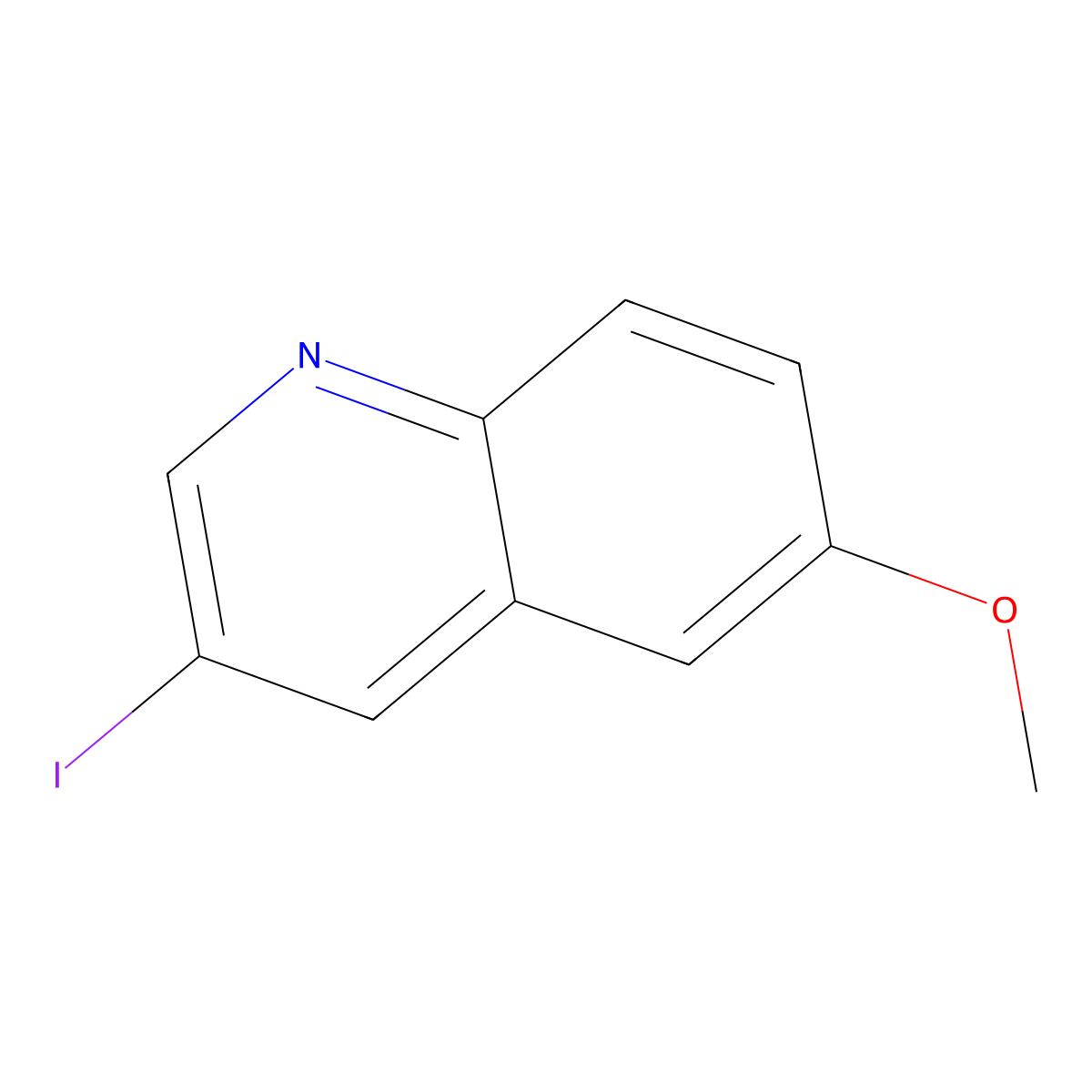 3-Iodo-6-methoxyquinoline molecular structure, CAS 1260743-73-4