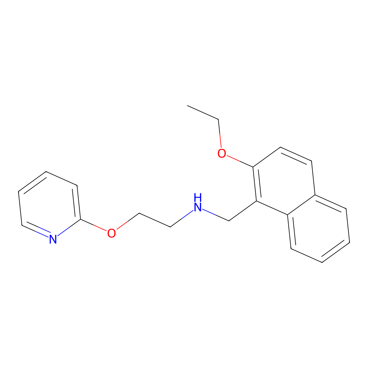 N-[(2-ethoxynaphthalen-1-yl)methyl]-2-(pyridin-2-yloxy)ethanamine molecular structure, CAS 1260747-26-9