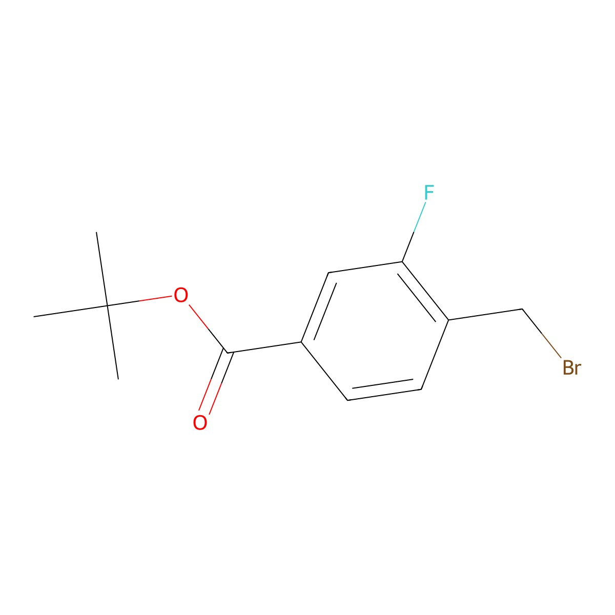 tert-Butyl 4-(bromomethyl)-3-fluorobenzoate molecular structure, CAS 1260750-63-7
