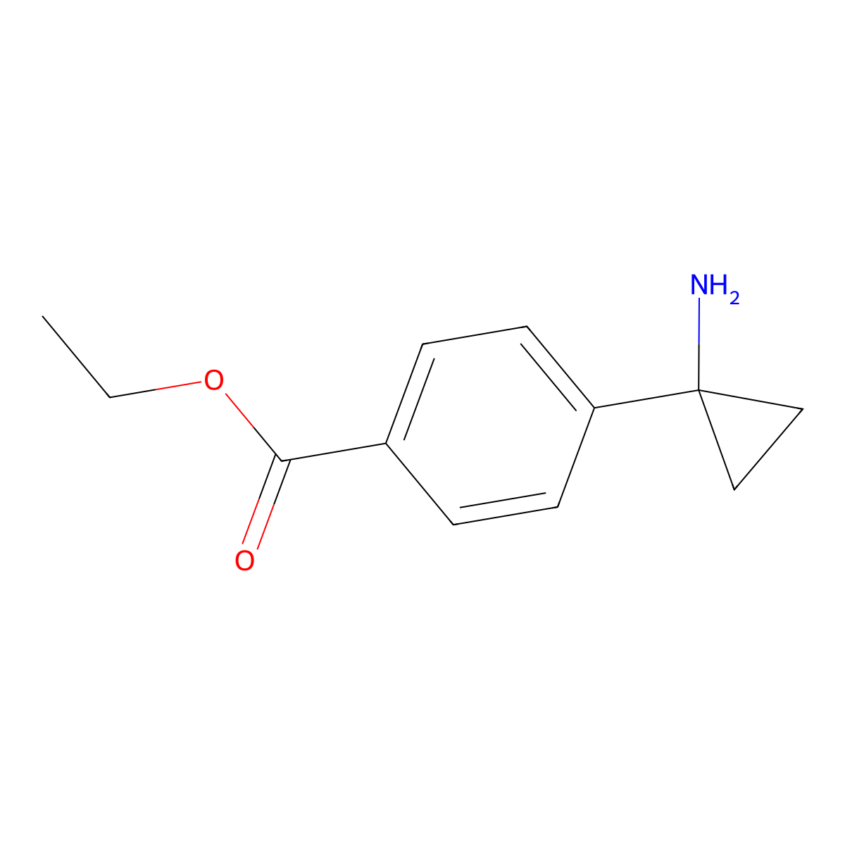 Ethyl 4-(1-aminocyclopropyl)benzoate molecular structure, CAS 1260751-03-8