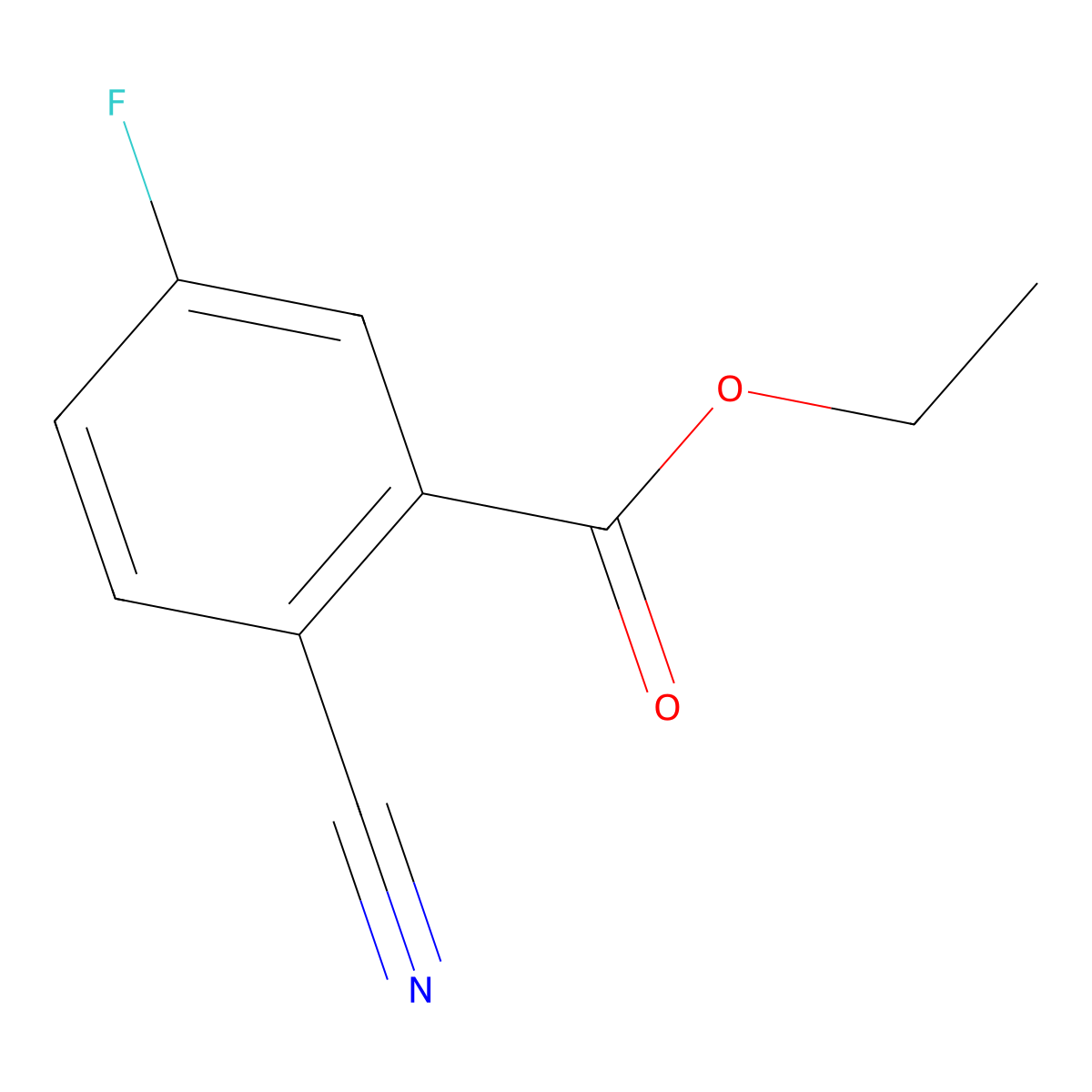 Ethyl 2-cyano-5-fluorobenzoate molecular structure, CAS 1260751-65-2