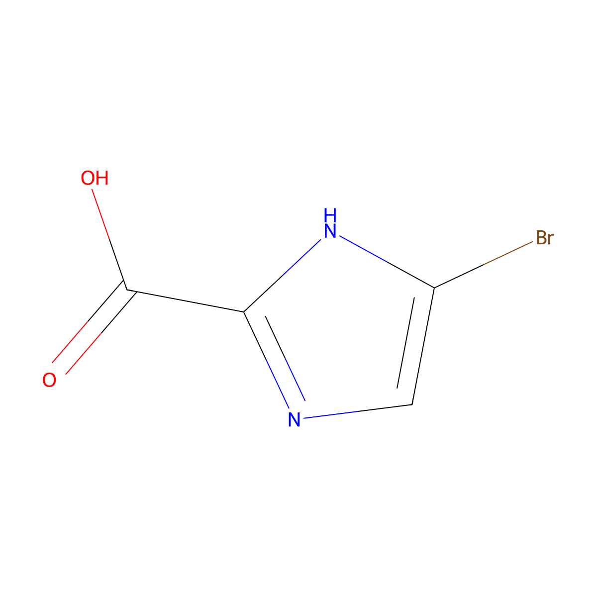 4-Bromo-1H-imidazole-2-carboxylic acid molecular structure, CAS 1260753-02-3