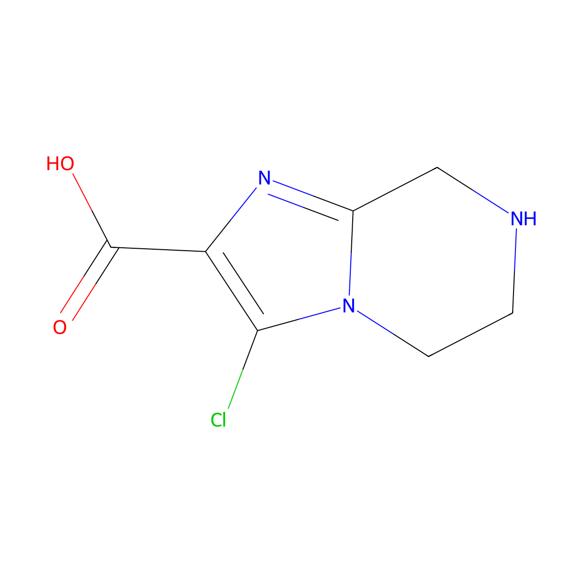 3-Chloro-5,6,7,8-tetrahydroimidazo[1,2-a]pyrazine-2-carboxylic acid molecular structure, CAS 1260755-15-4
