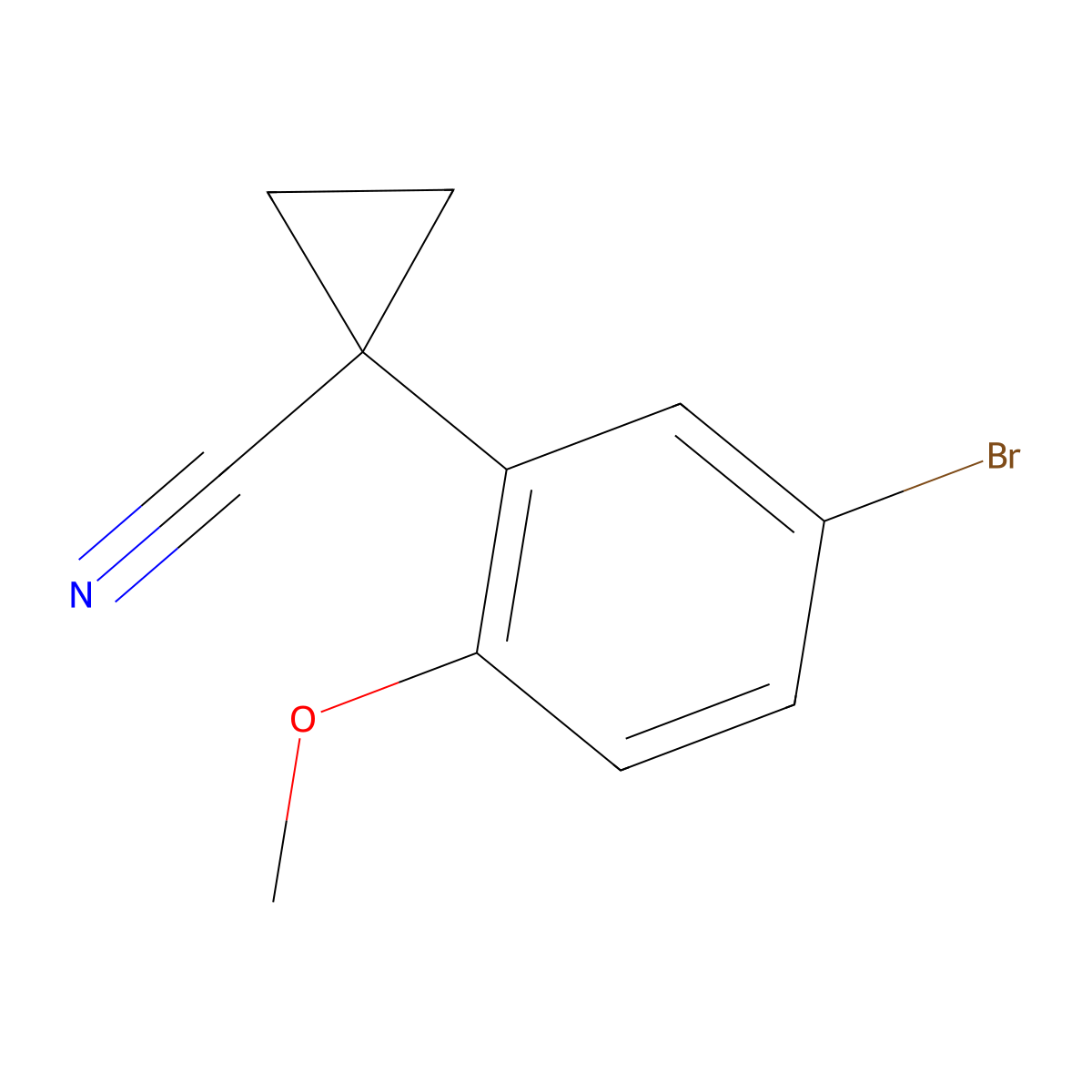 1-(5-Bromo-2-methoxyphenyl)cyclopropane-1-carbonitrile molecular structure, CAS 1260756-93-1