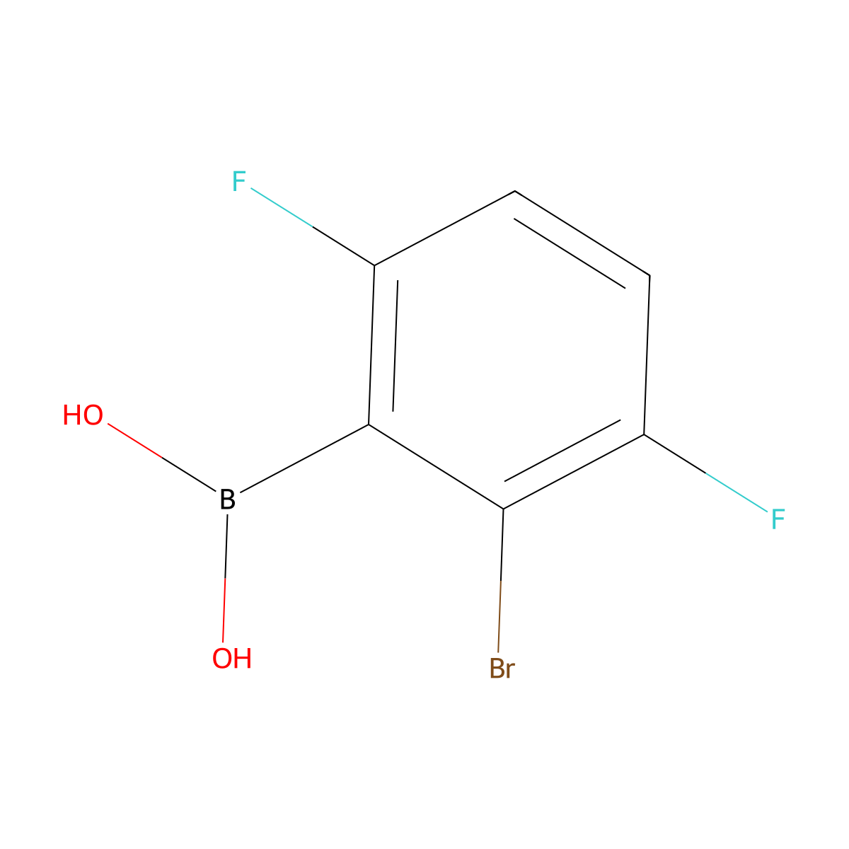 2-Bromo-3,6-difluorobenzeneboronic acid molecular structure, CAS 1260757-41-2