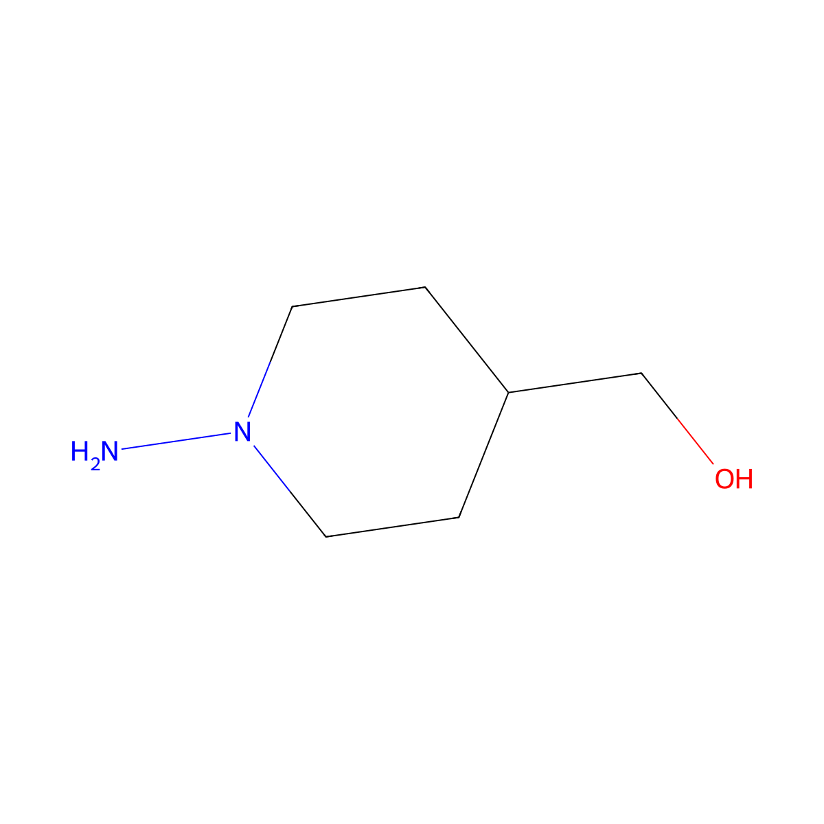 (1-Aminopiperidin-4-yl)methanol molecular structure, CAS 1260758-23-3