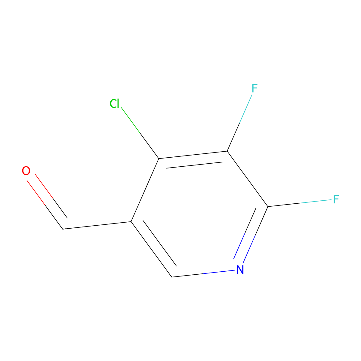 4-Chloro-5,6-difluoronicotinaldehyde molecular structure, CAS 1260758-40-4