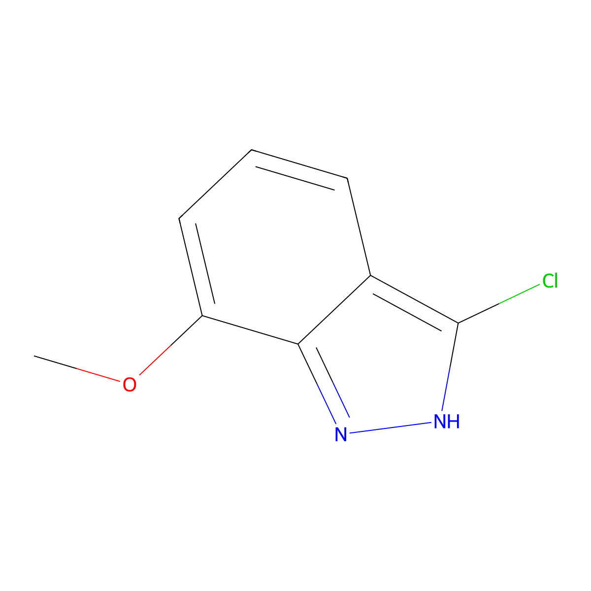 3-Chloro-7-methoxy-1H-indazole molecular structure, CAS 1260758-52-8