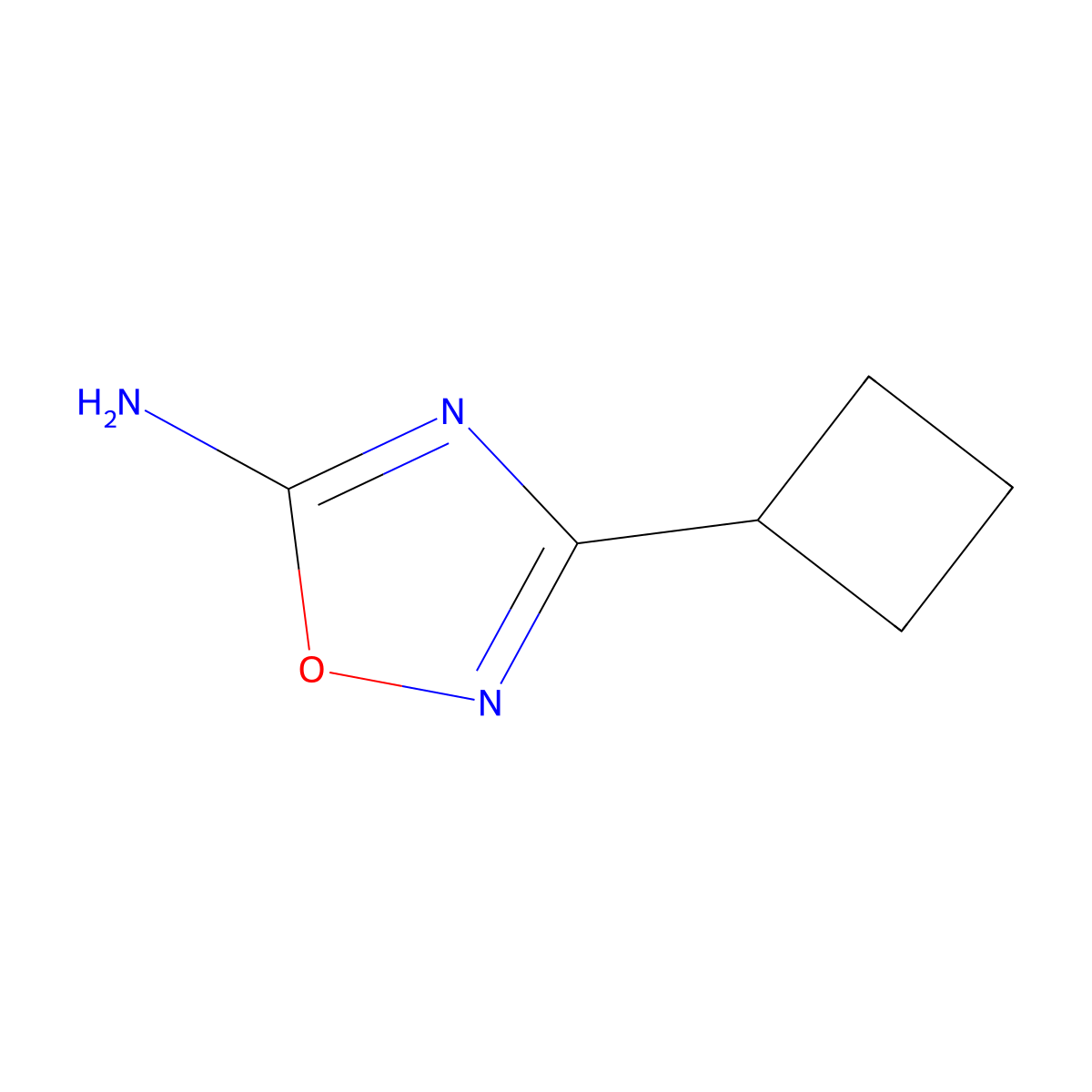 3-Cyclobutyl-1,2,4-oxadiazol-5-amine molecular structure, CAS 1260759-09-8