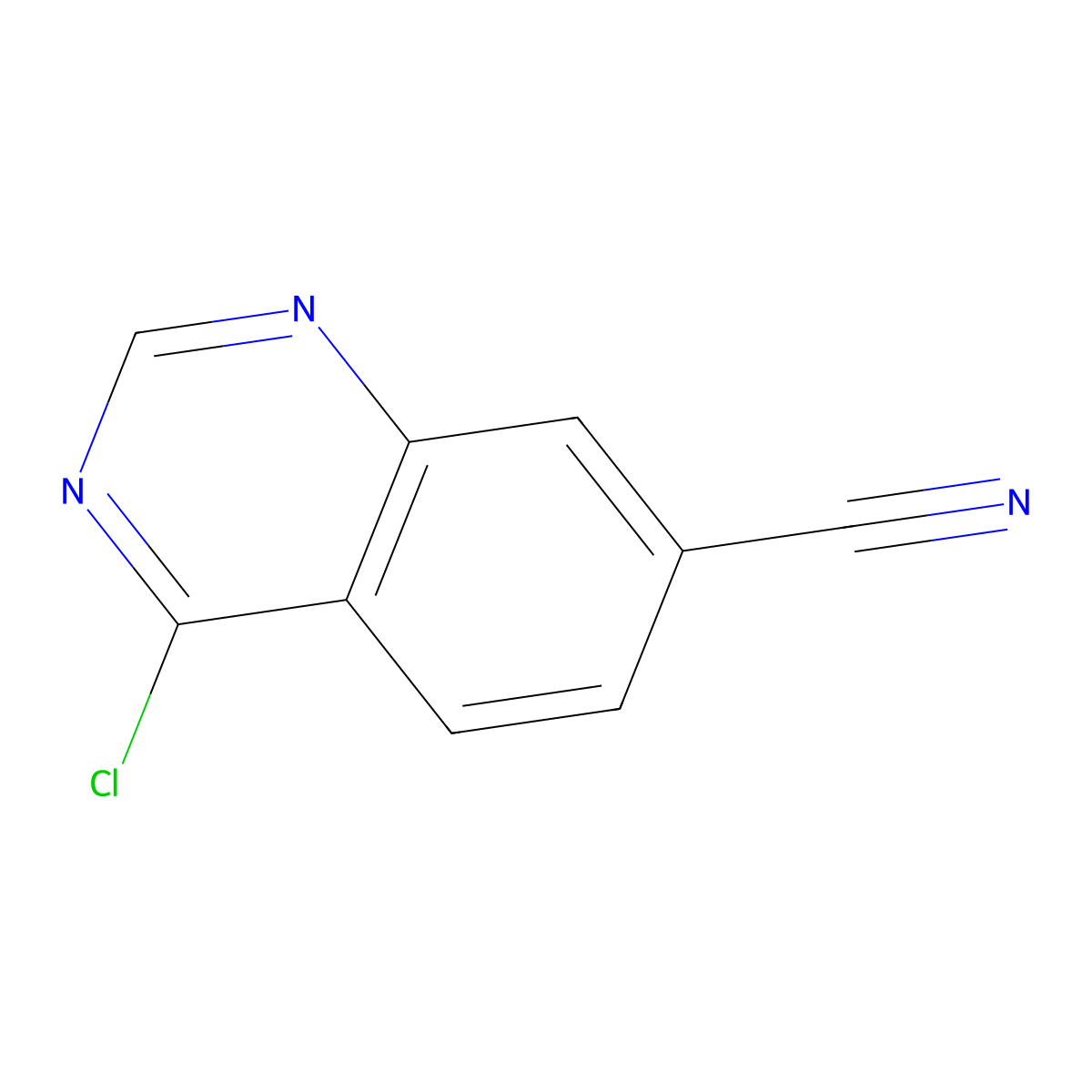 4-Chloroquinazoline-7-carbonitrile molecular structure, CAS 1260759-38-3