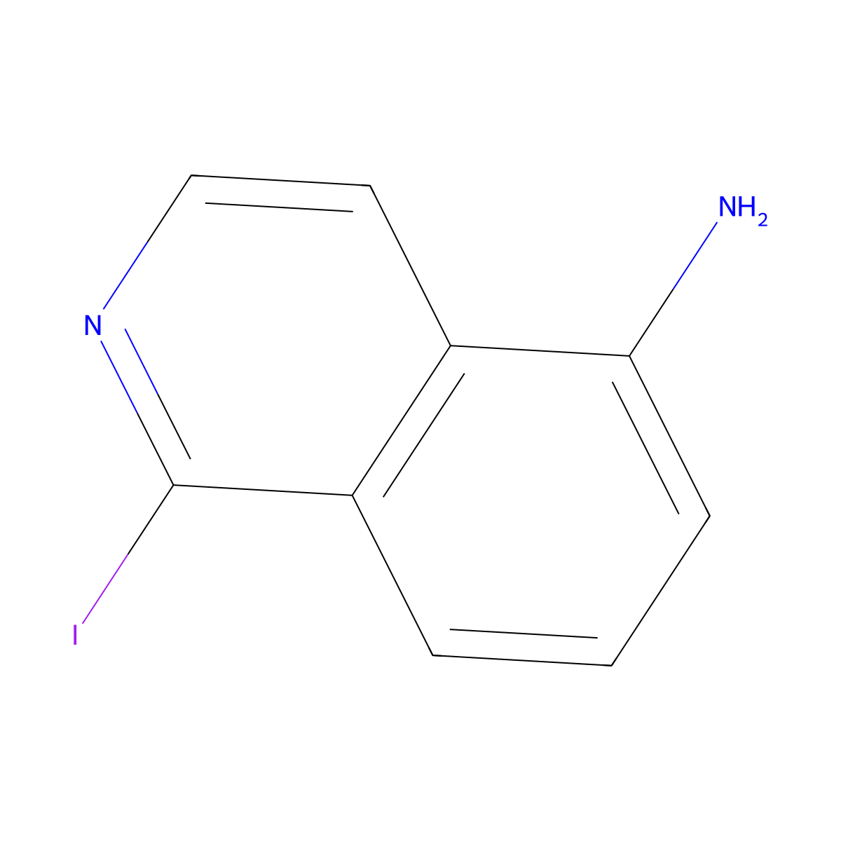 1-Iodoisoquinolin-5-amine molecular structure, CAS 1260759-47-4
