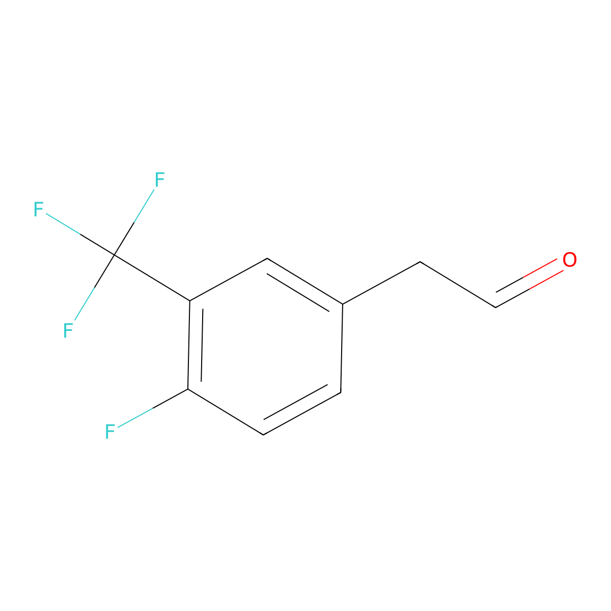 2-(4-Fluoro-3-(trifluoromethyl)phenyl)acetaldehyde molecular structure, CAS 1260759-93-0