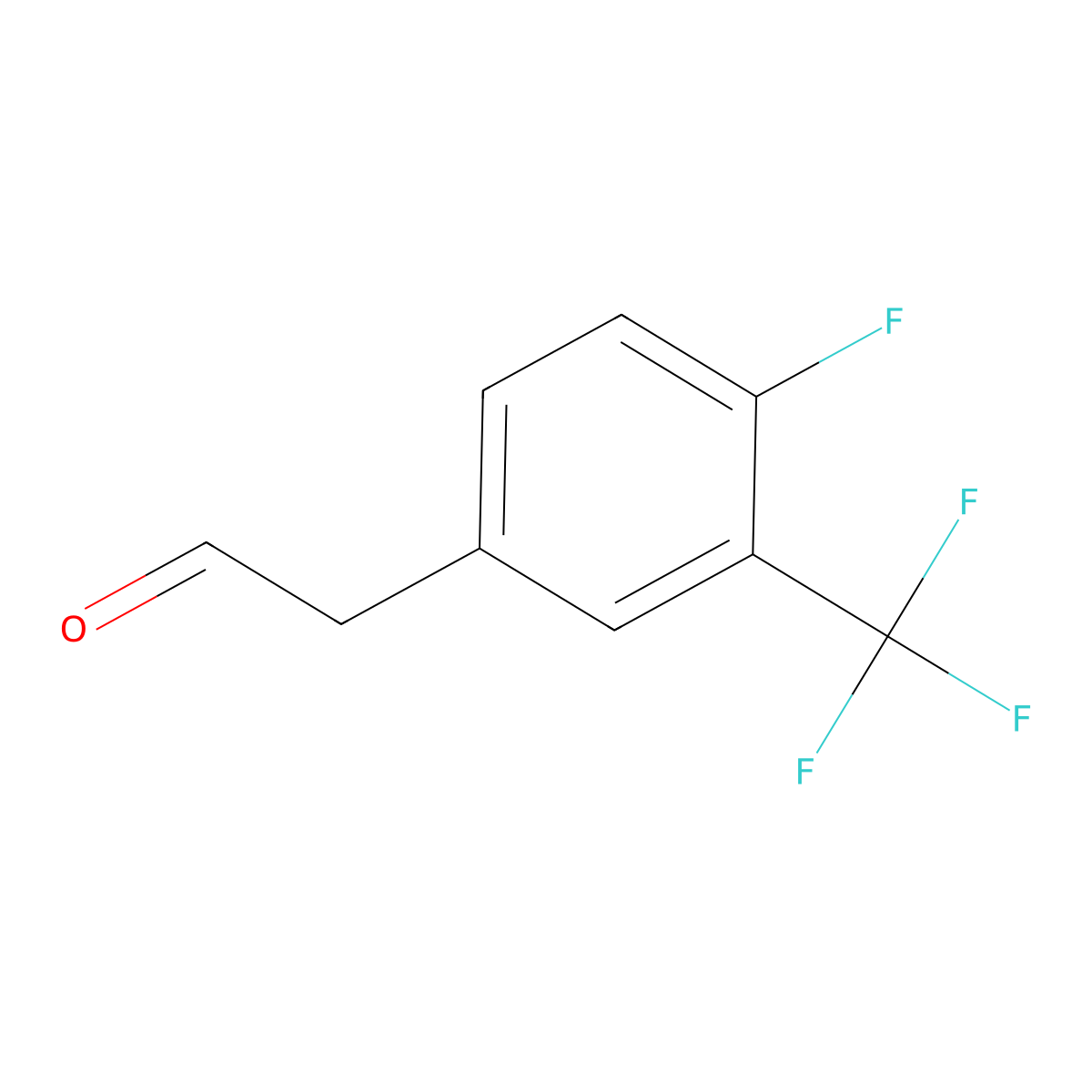 2-(4-Fluoro-3-(trifluoromethyl)phenyl)acetaldehyde molecular structure, CAS 1260759-93-0