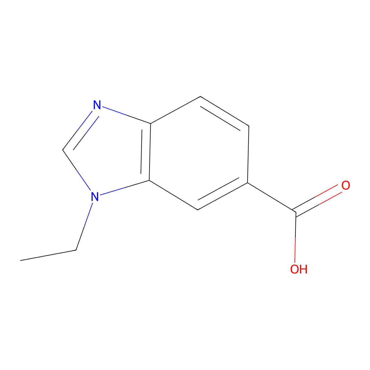 1-Ethyl-1H-benzo[D]imidazole-6-carboxylic acid molecular structure, CAS 1260759-94-1