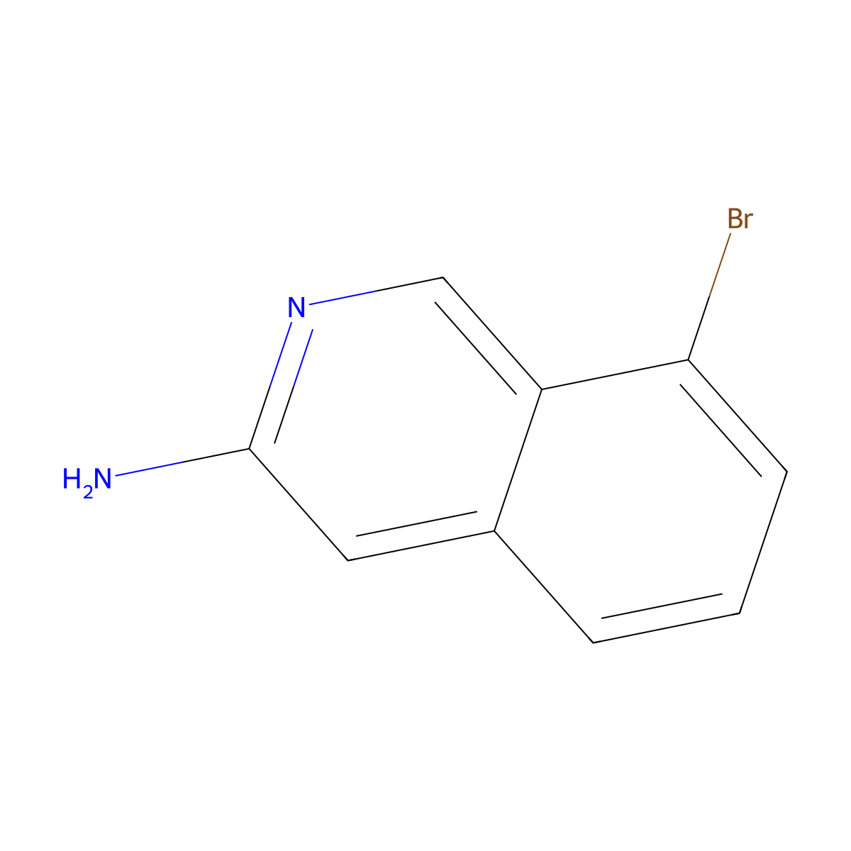 8-Bromoisoquinolin-3-amine molecular structure, CAS 1260760-06-2