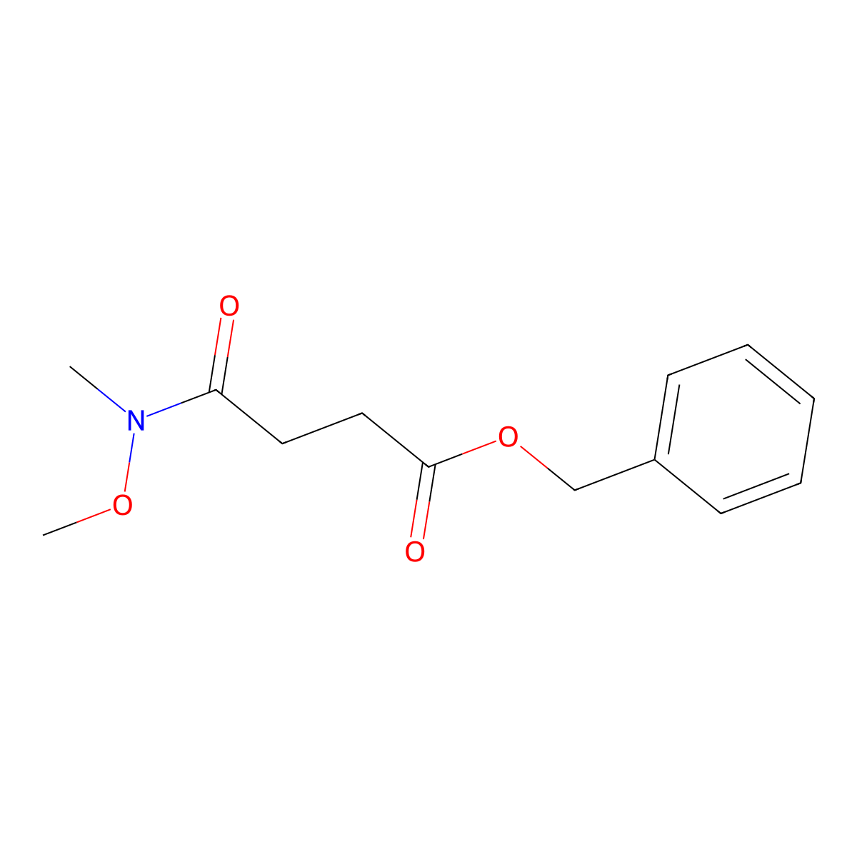 Benzyl 4-[methoxy(methyl)amino]-4-oxobutanoate molecular structure, CAS 1260760-22-2