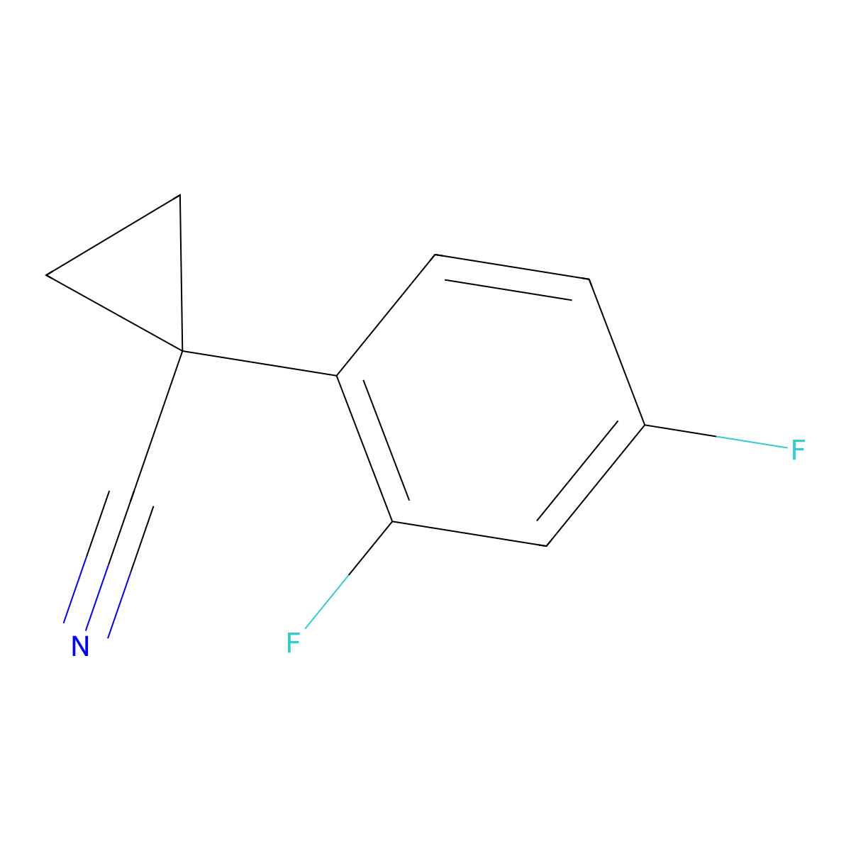 1-(2,4-Difluorophenyl)cyclopropanecarbonitrile molecular structure, CAS 1260760-60-8