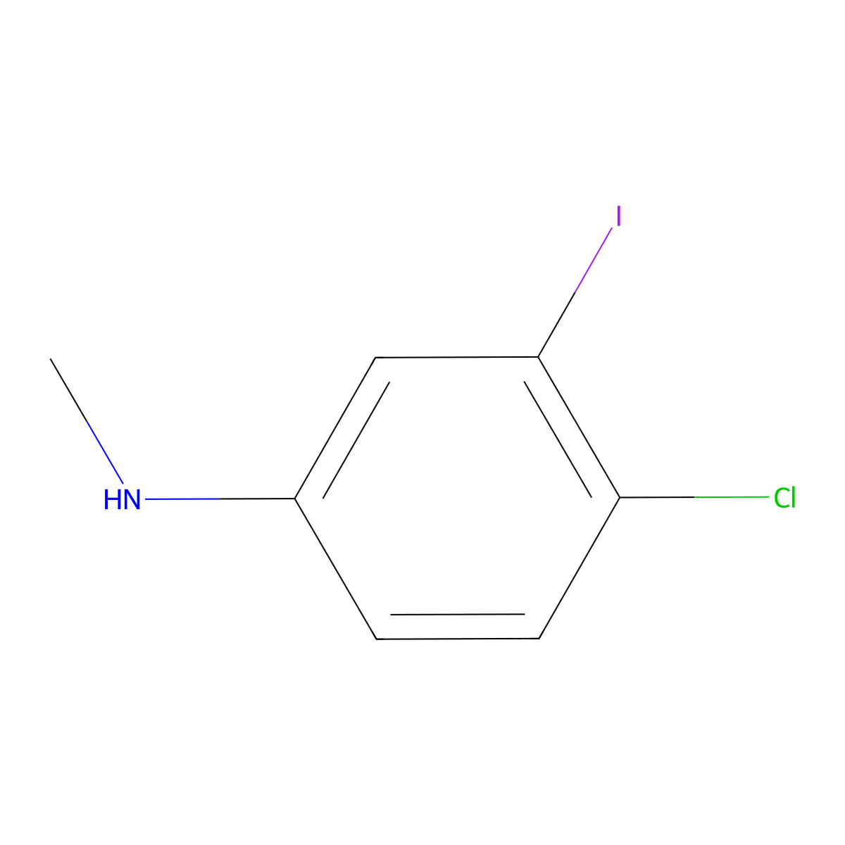 4-chloro-3-iodo-N-methylaniline molecular structure, CAS 1260761-53-2