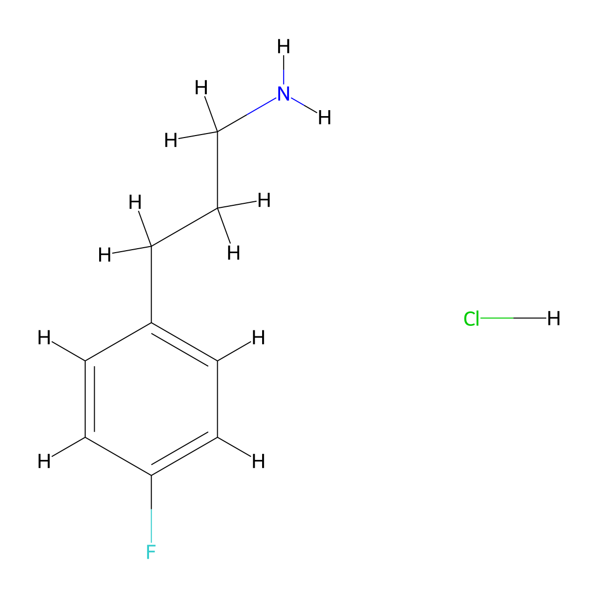 3-(4-Fluorophenyl)propan-1-amine hydrochloride molecular structure, CAS 1260761-73-6