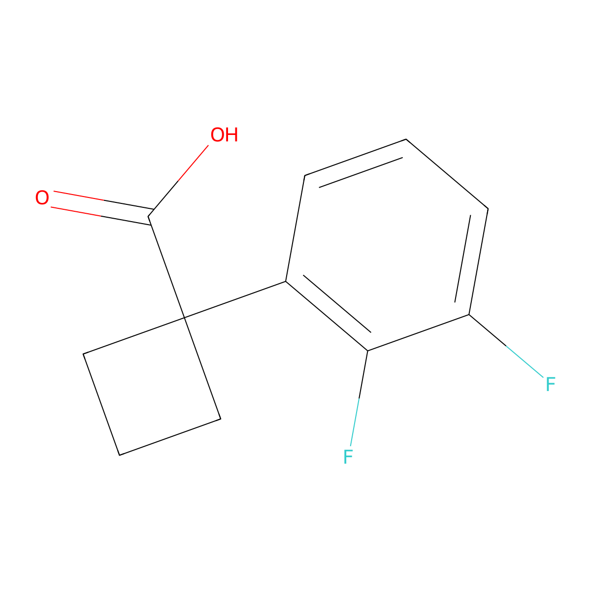 1-(2,3-Difluorophenyl)cyclobutanecarboxylic Acid molecular structure, CAS 1260761-80-5