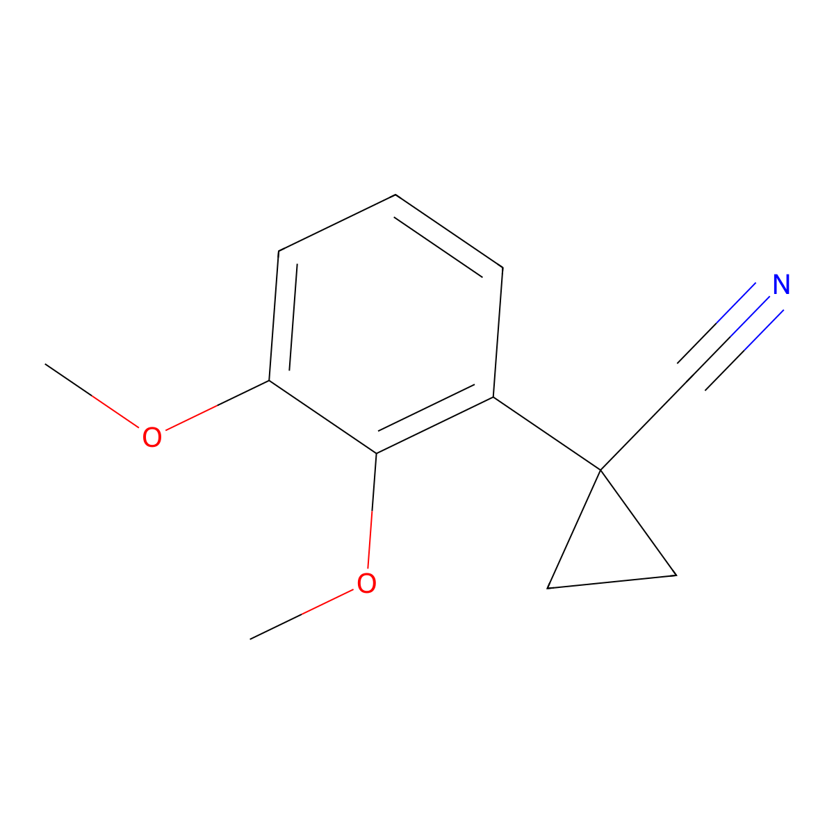 1-(2,3-Dimethoxyphenyl)cyclopropane-1-carbonitrile molecular structure, CAS 1260762-15-9