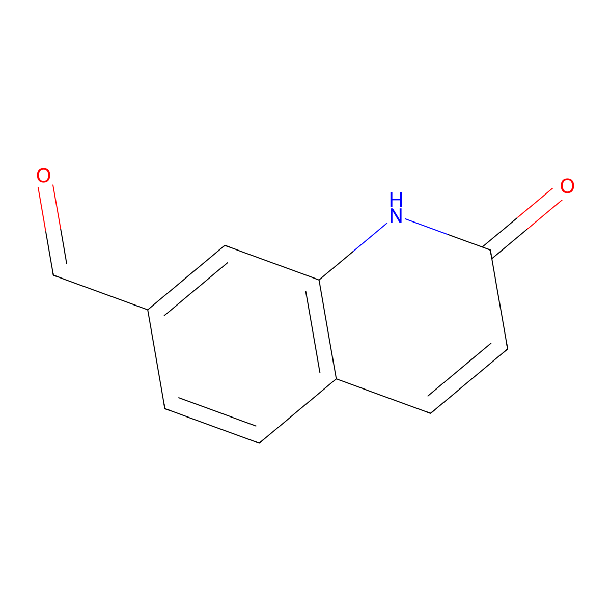 2-Hydroxyquinoline-7-carbaldehyde molecular structure, CAS 1260762-89-7