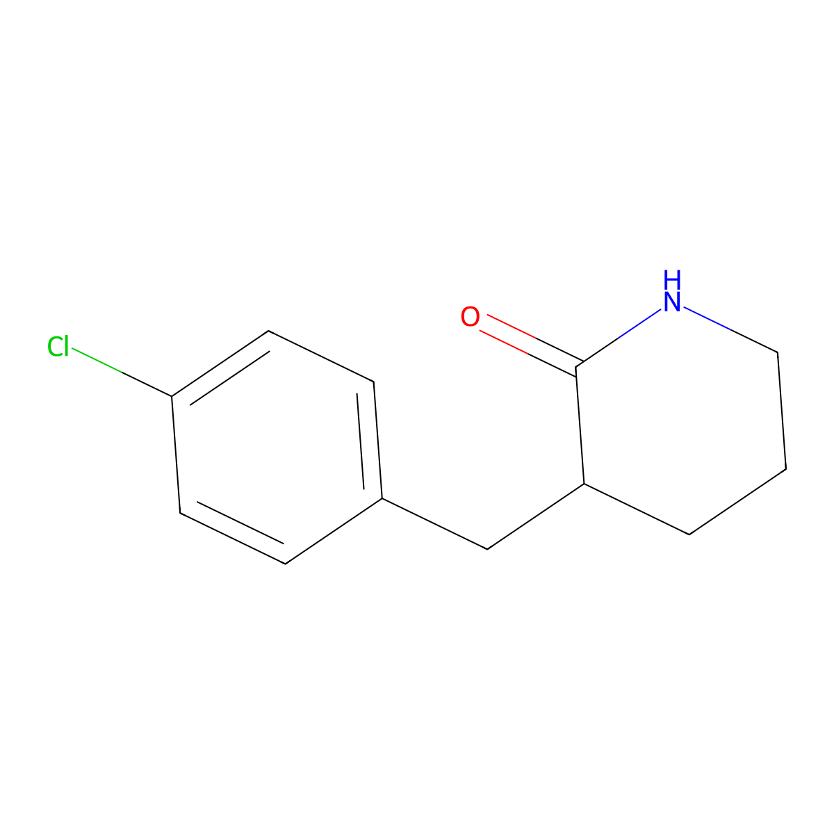 3-(4-Chlorobenzyl)-2-piperidone molecular structure, CAS 1260763-19-6