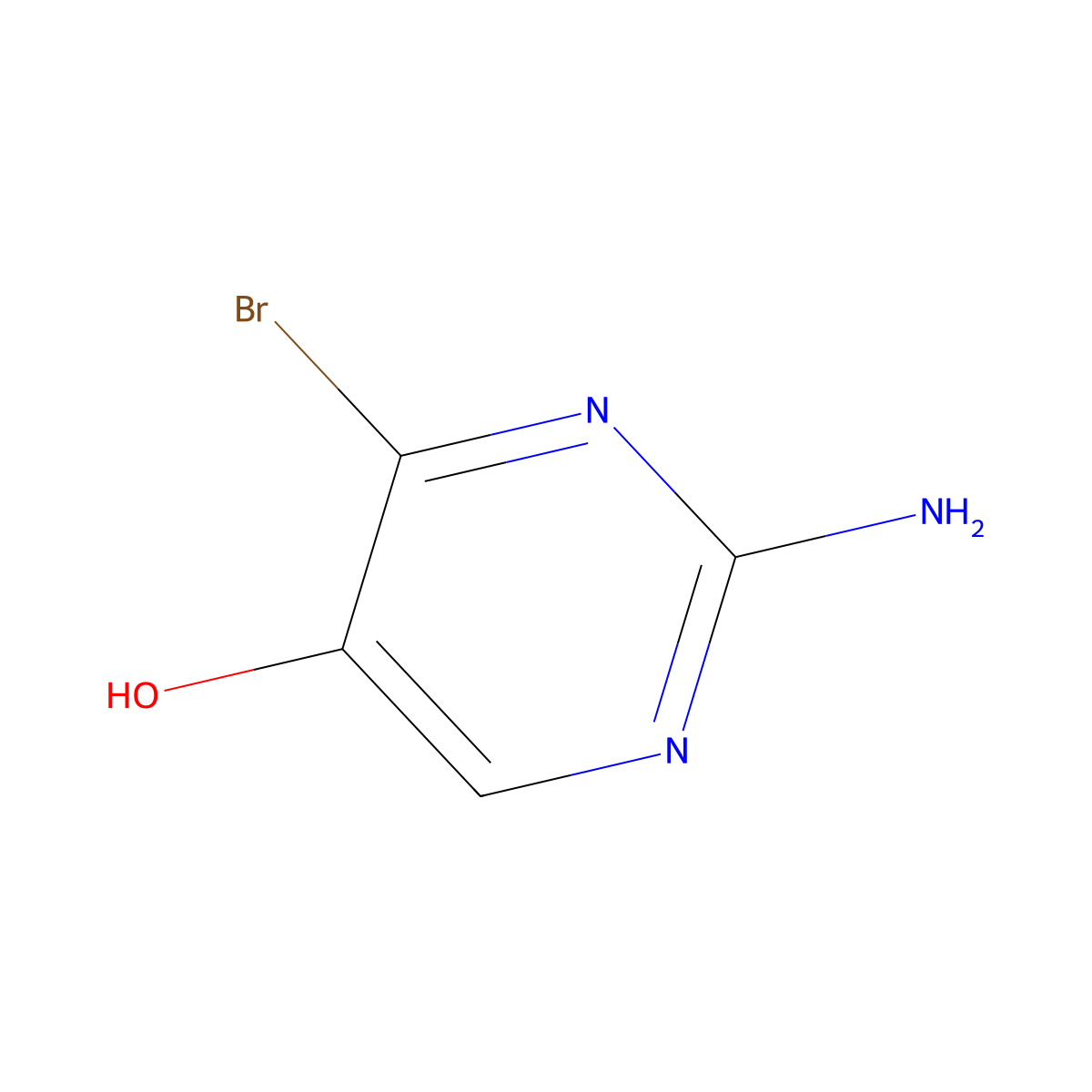 2-Amino-4-bromopyrimidin-5-ol molecular structure, CAS 1260763-82-3