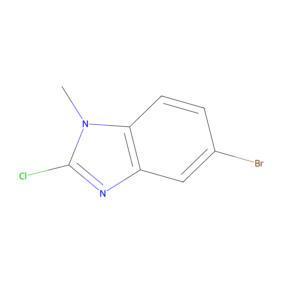 5-Bromo-2-chloro-1-methyl-1h-1,3-benzodiazole molecular structure, CAS 1260763-97-0