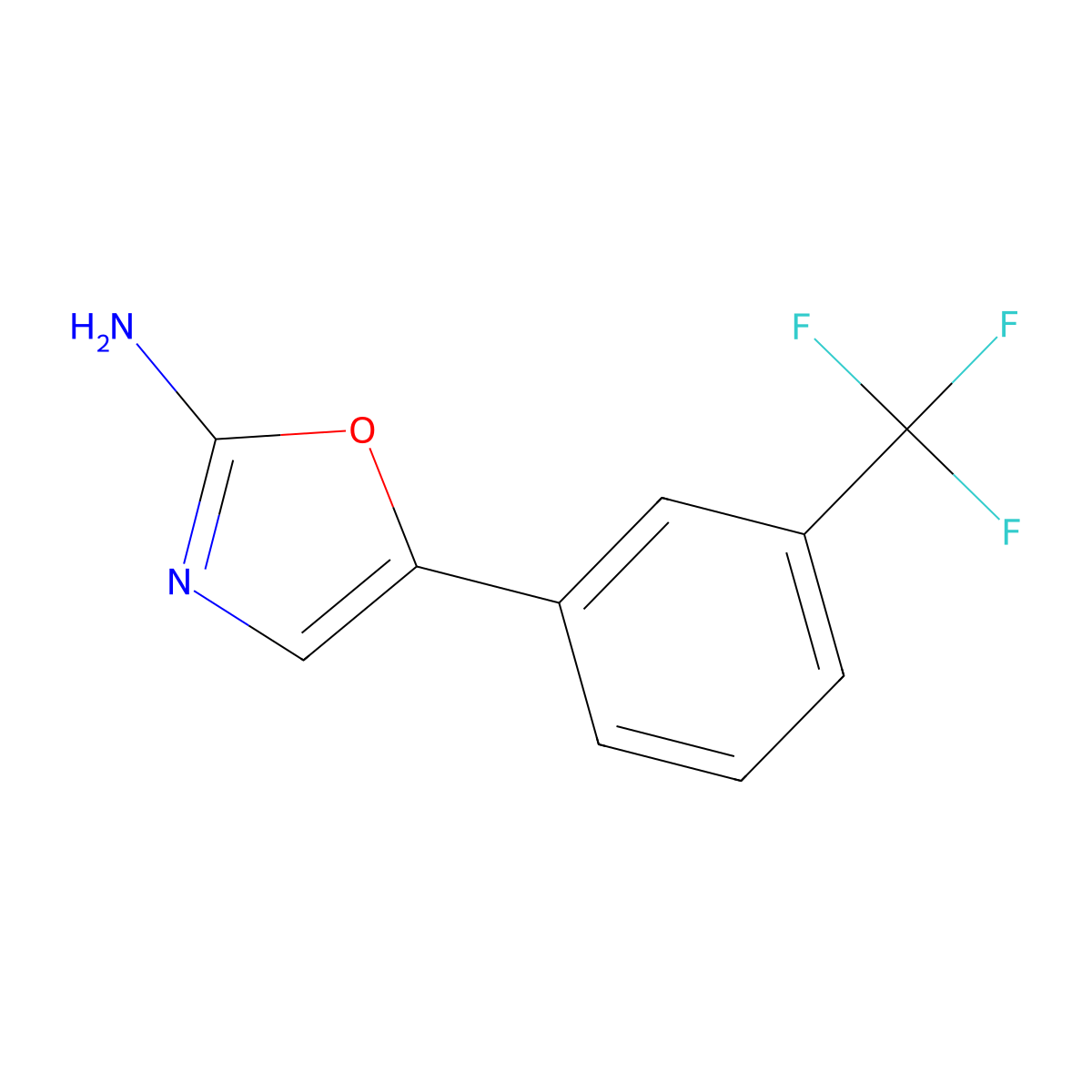 5-(3-(Trifluoromethyl)phenyl)oxazol-2-amine molecular structure, CAS 1260764-00-8