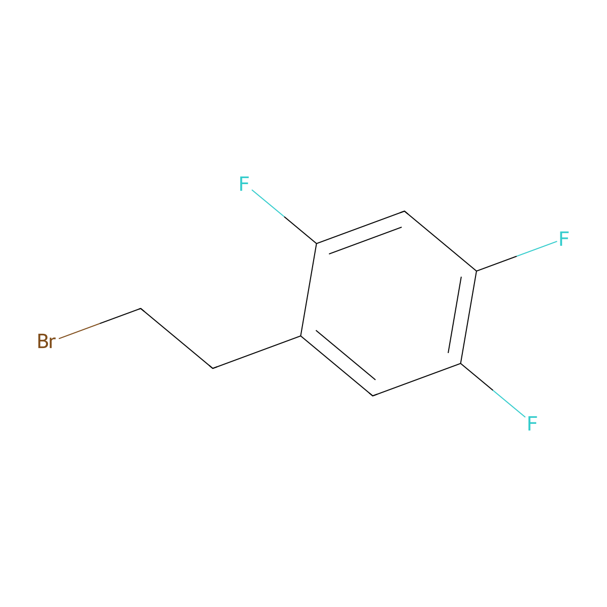 1-(2-Bromoethyl)-2,4,5-trifluorobenzene molecular structure, CAS 1260764-09-7