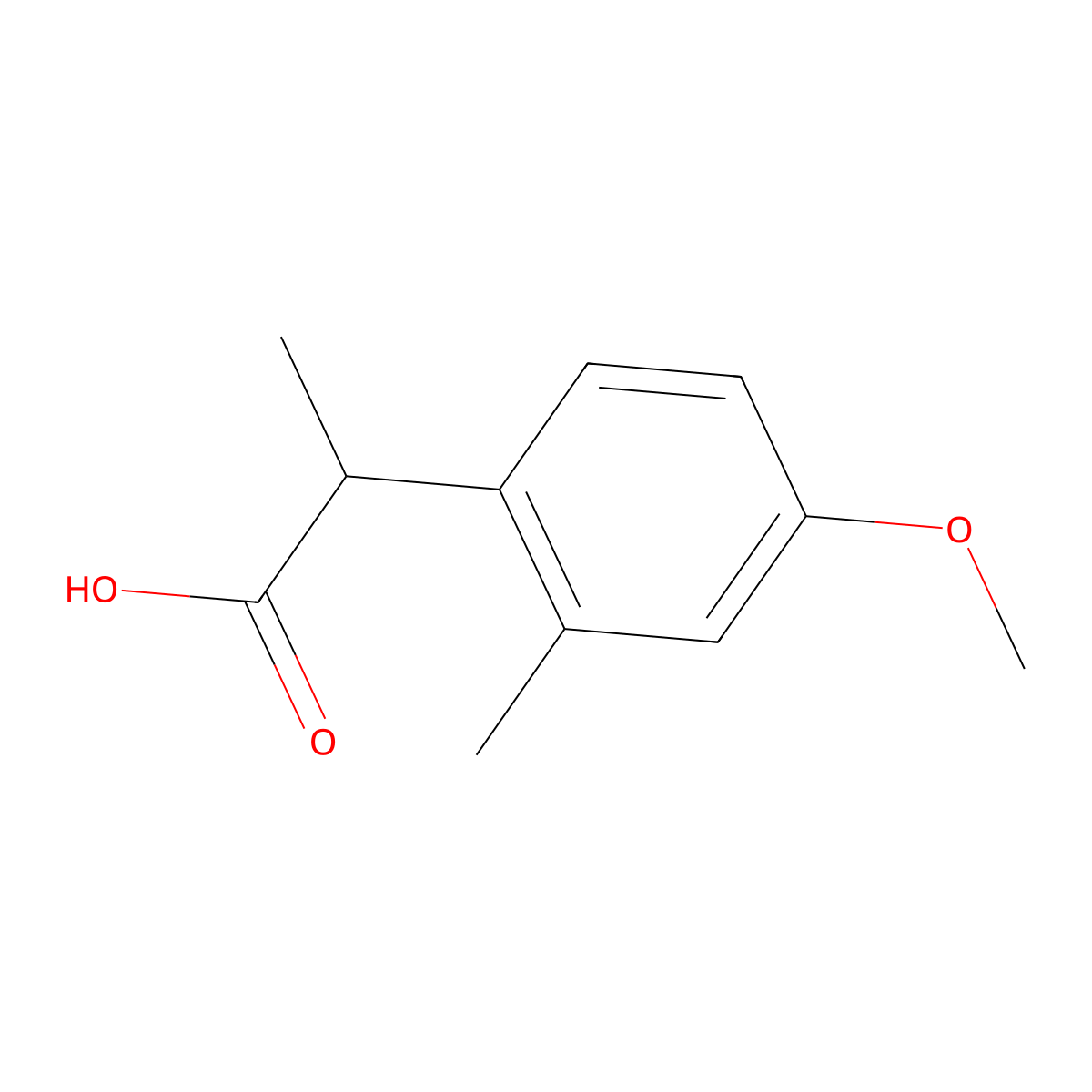 2-(4-Methoxy-2-methylphenyl)propanoic acid molecular structure, CAS 1260764-33-7