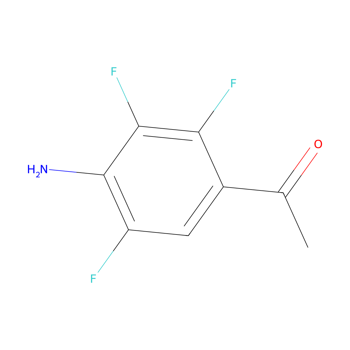 1-(4-Amino-2,3,5-trifluorophenyl)ethan-1-one molecular structure, CAS 1260764-37-1