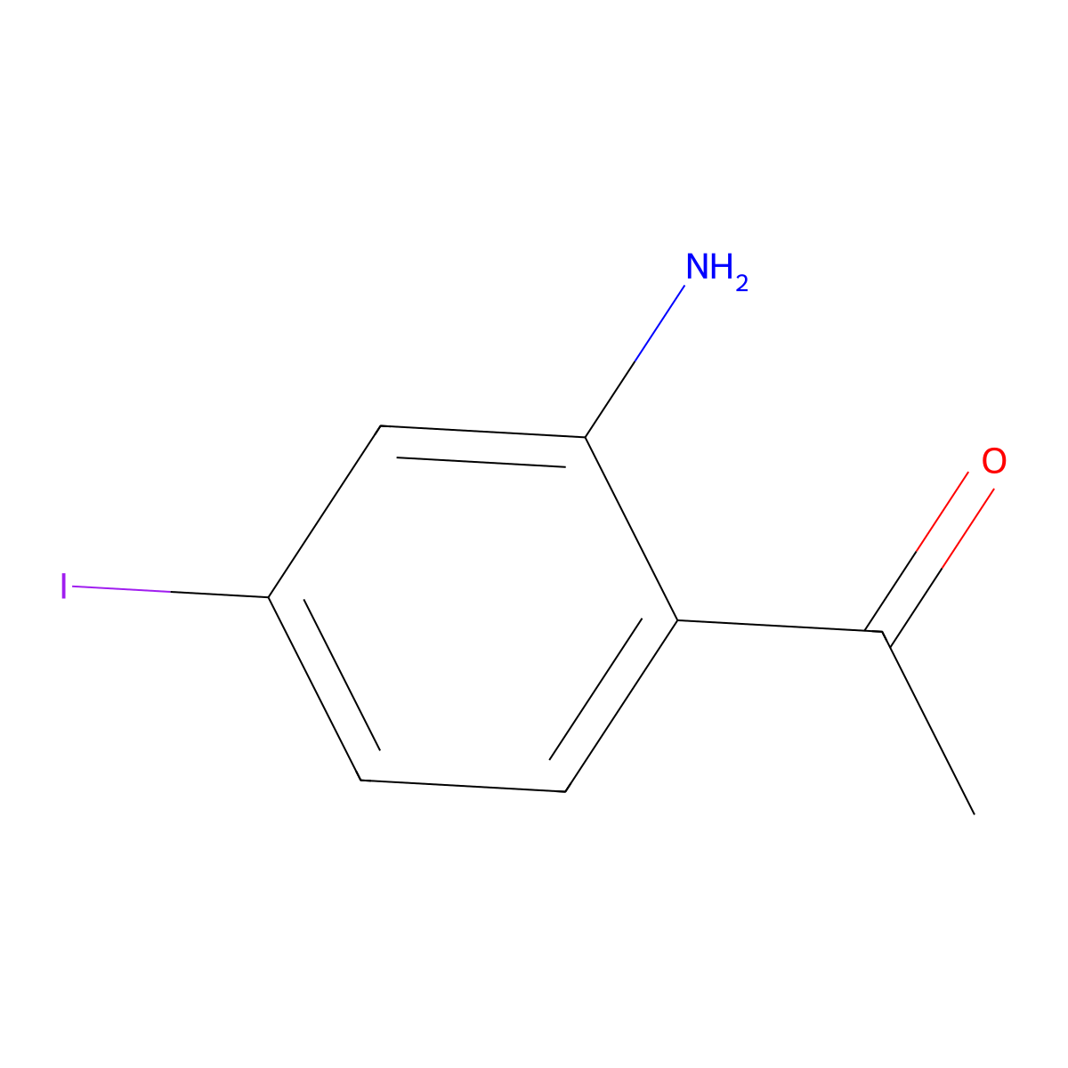 1-(2-Amino-4-iodophenyl)ethanone molecular structure, CAS 1260764-80-4