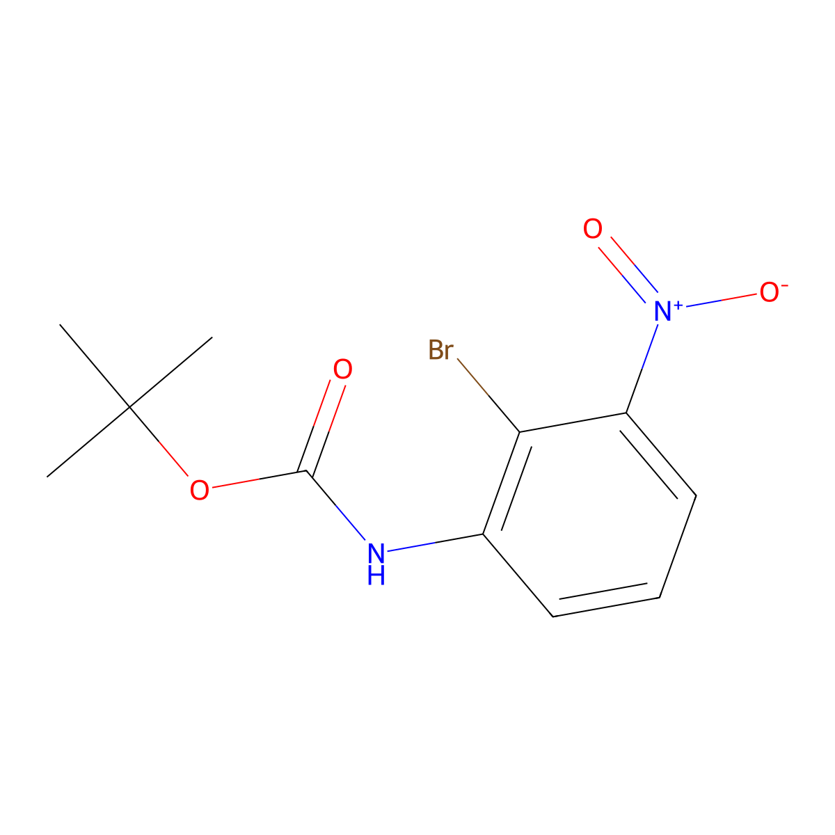 tert-Butyl (2-bromo-3-nitrophenyl)carbamate molecular structure, CAS 1260764-95-1