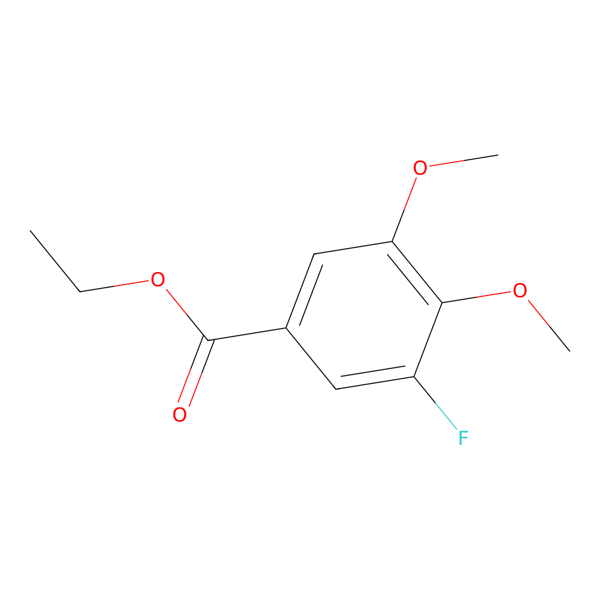 Ethyl 3-fluoro-4,5-dimethoxybenzoate molecular structure, CAS 1260765-07-8