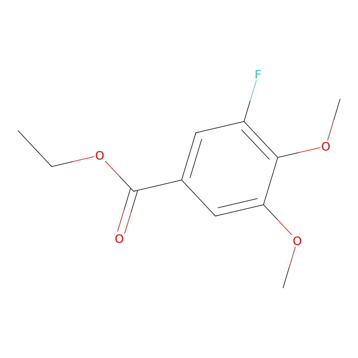 Ethyl 3-fluoro-4,5-dimethoxybenzoate molecular structure, CAS 1260765-07-8