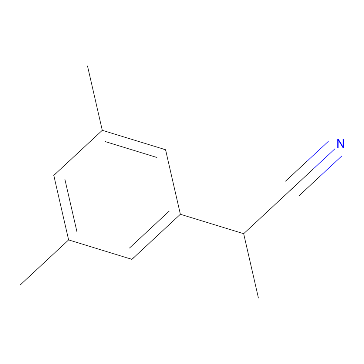 2-(3,5-Dimethylphenyl)propanenitrile molecular structure, CAS 1260765-11-4