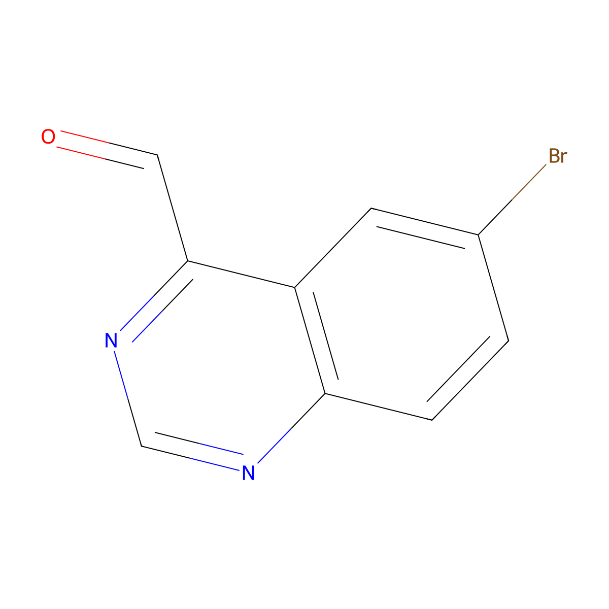 6-Bromoquinazoline-4-carbaldehyde molecular structure, CAS 1260765-19-2