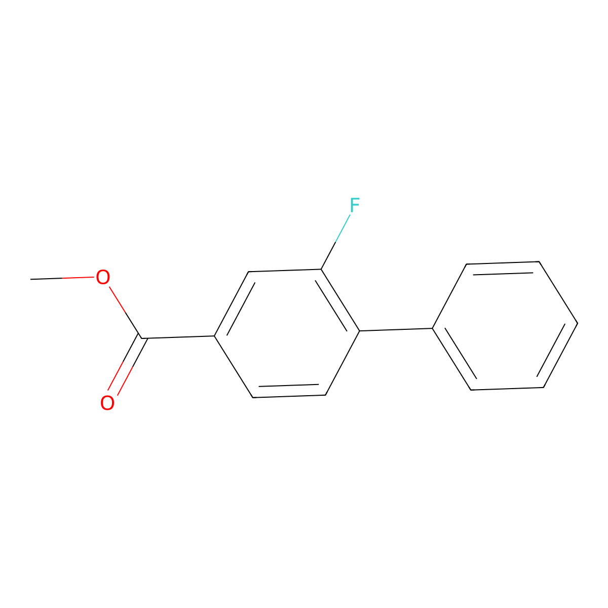 Methyl 3-fluoro-4-phenylbenzoate molecular structure, CAS 1260765-33-0