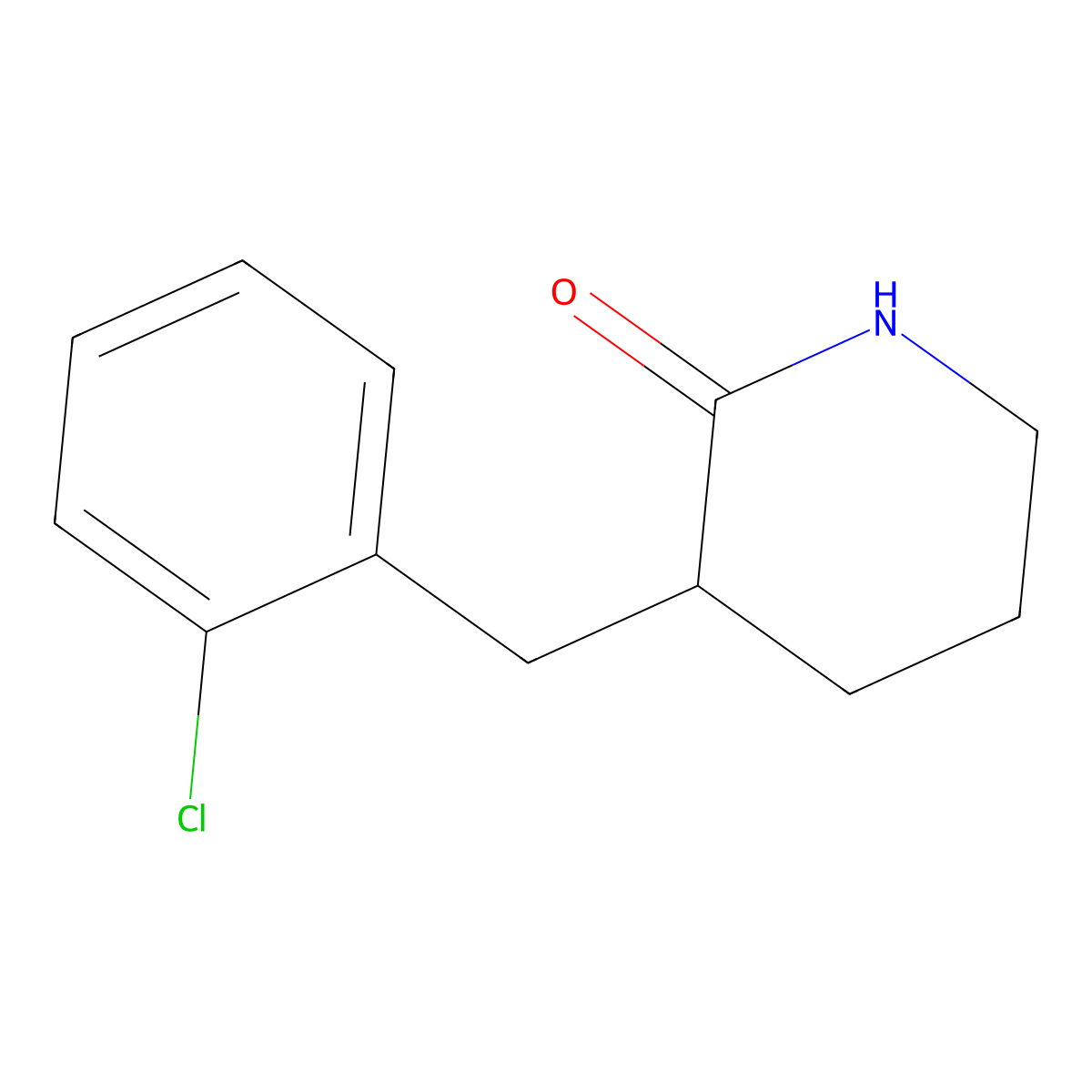 3-(2-Chlorobenzyl)-2-piperidone molecular structure, CAS 1260766-37-7
